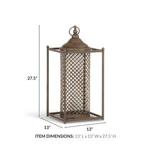 Porte-bougie lanterne en acier inoxydable écologique avec design en maille pour la décoration de la maison, utilisation durable en extérieur/intérieur ZAHID EXPORTS - Product Image 2