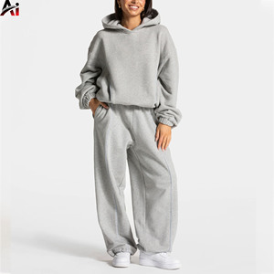 Conjuntos Deportivos de Invierno para Mujer de Alta Calidad, Transpirables, de Secado Rápido, Ecológicos, 100% Algodón Felpa, Diseño 2 en 1, Estampado Sólido - Product Image 1