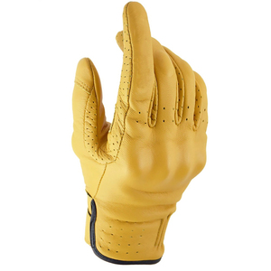 Gants de moto en cuir véritable personnalisables pour sports d'été en plein air - Fermeture auto-agrippante, protection UV, antidérapants, respirants - Product Image 2