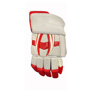 Professional Ice Hockey Gloves Black PU Material Durable <b>Hook</b> And Loop Closure Adult Size Solid Pattern - Product Image 5