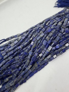 Perles de pierres précieuses naturelles en lapis-lazuli, forme roulée, 10-15 mm, brin de 16 pouces, fabricant, fournisseur, vente en gros, perles pour la fabrication de bijoux - Product Image 4