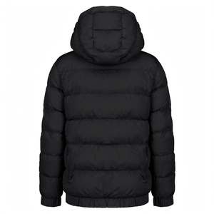 Wholesale Winter Thick Warm Down Jackets Hooded Zipper <b>Long</b> Sleeve Unisex <b>Black</b> <b>Coats</b> Casual Loose Cotton padded Clothes Apparel - Product Image 2