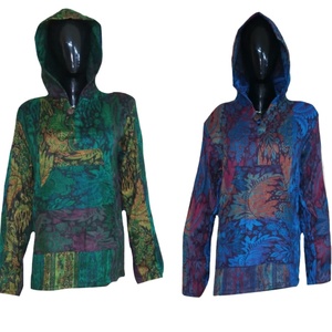 Elegante chaqueta con capucha de lana de moda Boho Hippie ropa de calle de moda con cremallera y decoración de botones - Product Image 1