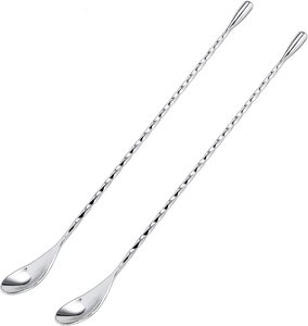 Hot Selling Eco-Friendly Stainless Steel Cocktail Stirring <b>Bar</b> Spoon Twisted Long Handle Custom Logo New Year Barware Sale Tool - Product Image 1