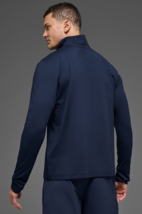 T-shirt de sport pour homme à manches longues et demi-zip avec logo personnalisé, respirant, pour la course à pied et la gym - Product Image 4