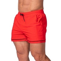 Nouveauté : Short de bain pour homme, imprimé par sublimation intégrale, noir avec cordon de serrage blanc, style surf. - Product Image 2