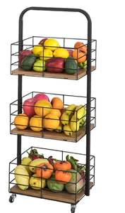 Cesta de frutas de hierro duradera de diseño moderno, tazón de almacenamiento para encimera de cocina, organizador de frutas para mesa de comedor, decoración del hogar - Product Image 3