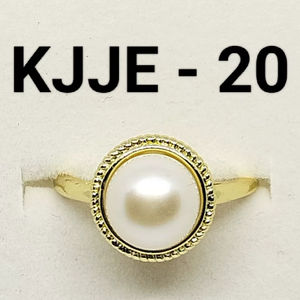 Bague en perle d'eau douce ronde, ajustable, taille unique, bijoux en perles - Product Image 3