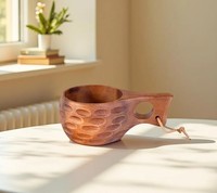 Tasse à café en bois sculptée à la main, tasse à thé artisanale, écologique, réutilisable, personnalisable, vaisselle vintage, mug à bière avec couvercles, pour usage domestique, mariage