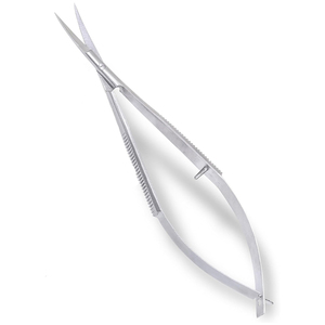 Tijeras de precisión para cejas y pestañas Spring Scissor de 4.7 pulgadas, portátiles, antideslizantes, de acero inoxidable, para recortar cutículas. - Product Image 1