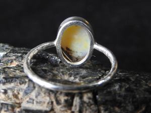 Australian Multi <b>Fire</b> Opal Wedding Ring-Silver-October Birthstone-11x8mm-<b>7</b> US Size-Handmade Classic Prong Setting-Third Party - Product Image 5