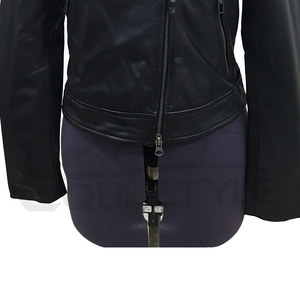 Unisex Lambskin <b>Leather</b> Windproof High Street <b>Jacket</b> Antique Zipper Multiple Pockets Slim Fit Turn Down Collar Moto <b>Jacket</b> - Product Image 2