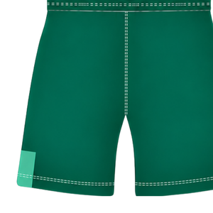 Pantalones Cortos de Rugby Verde Esmeralda y Blancos, Cintura Elástica con Cordón, Uniforme de Equipo Geométrico Personalizado, Ropa Deportiva Transpirable para Entrenamiento - Product Image 3