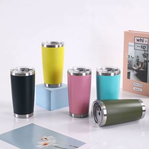 Wholesale 20oz Powder Coated Double Wall Stainless Steel <b>Insulated</b> Travel Coffee Car Tumbler Cups <b>Mug</b> With Custom logo - Product Image 1