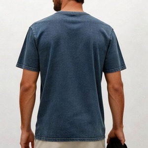 Camiseta Retro OEM 100% Algodón Grueso para Hombre, Talla Grande, Impresión DTG, Logotipo, Lavado Ácido, Estilo Vintage, Personalizada - Product Image 2