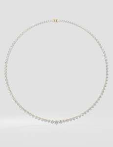 สร้อยคอเทนนิส The Graduation Riviera เงินแท้ 9KT, 10KT, 14KT, 18KT เพชรเพาะเลี้ยงในห้องปฏิบัติการ เครื่องประดับคุณภาพพรีเมียม ของขวัญสำหรับผู้หญิง - Product Image 6