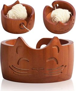 ถ้วยใส่ไหมพรมไม้ธรรมชาติรักษ์โลก ลายวน ร่องเกลียว สำหรับถักโครเชต์ ความหนา 3 มม. ของขวัญงานฝีมือ ขายส่ง - Product Image 2