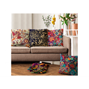 Elégant et moderne 100% coton brodé Chic Animal Print Coussins Soft Touch 18x18 Inches Multicolore Home Decor Retail - Product Image 1