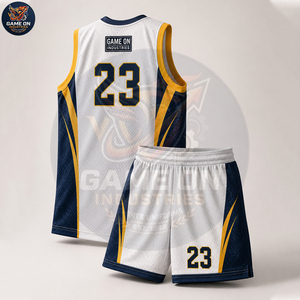 OEM ODM Men's Sleeveless Jersey Shorts Quick Dry Sportswear Team Training Game Athletic Apparel Custom Basketball Uniform Set - Product Image 5