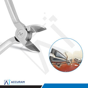 Coupe-épingles et coupe-ligatures orthodontiques Accuram 7 °   Pince coupante dentaire angulaire en acier inoxydable, instrument chirurgical manuel, certifié CE - Product Image 6