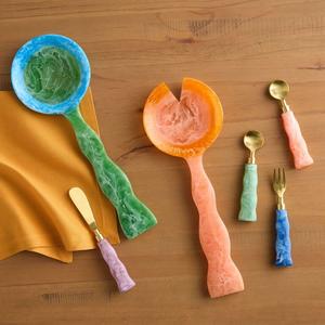 Juego de Cubiertos de Resina para Bodas y Hoteles, Tenedores y Cucharas para Ensalada, Producto Hecho a Mano, Venta Caliente, Diseño Personalizado - Product Image 3