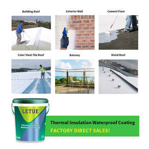 Revêtement de toit en acrylique Les rayons UV résistent à la chaleur réduisent l'isolation <span class=keywords><strong>thermique</strong></span> Revêtement imperméable pour l'application de brosse de refroidissement de <span class=keywords><strong>toiture</strong></span> - Product Image 6