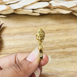 Nuevos Anillos de Buda Tribales de Latón para Boda y Compromiso, Anillo Abierto Religioso Chapado en Oro de 18k para Mujer, Venta al por Mayor/OEM/ODM - Product Image 3