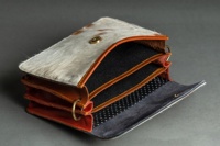 Portefeuille Pochette en Cuir de Vache Marron, Sac à Bandoulière en Cuir de Veau, Sac à Main, Sac à Main, Porte-Monnaie, Porte-Monnaie pour Femmes et Filles