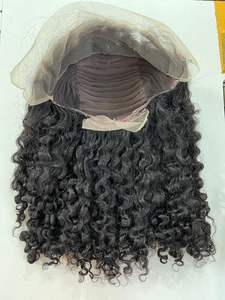 10A estándar crudo brasileño cutícula completa alineada cabello crudo negro birmano rizado Genius máquina de trama Paquete de doble dibujado de Qhair - Product Image 5