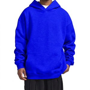 Streetwear Custom Embroidered Heavyweight 500 Gsm Drop Shoulder Hoodie Blank 100% Cotton Oversized High Quality Windproof - Product Image 4