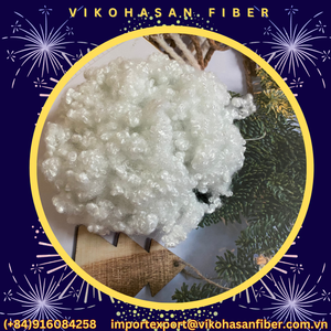 Vietnam Manufacturer's 15D HCS Recycled White Staple Hollow Conjugated Siliconized Polyester for Furniture Fill Material - Product Image 5