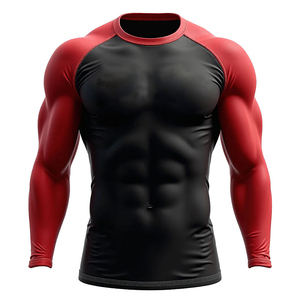 Maillots de protection rouges pour adultes - Unisexe, respirants, imperméables, en polyester et élasthanne, coupe ajustée pour les arts martiaux mixtes - Product Image 3