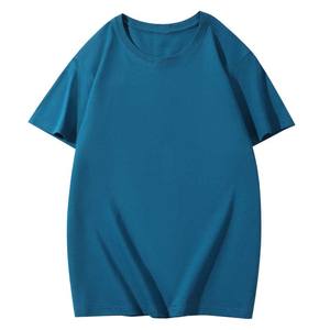 Camiseta de Manga Corta de Algodón Puro con Logotipo Personalizado OEM, Impresión de Serigrafía Frontal, 180 g/m², Transpirable, para Hombre, Mujer, Unisex - Product Image 1