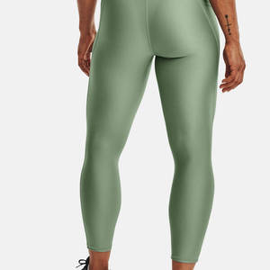 High Waist Ankle-Length Solid Color Stretch <b>Leggings</b> Women's Sporty Seamless Knitted Breathable Compression Pants - Product Image 2