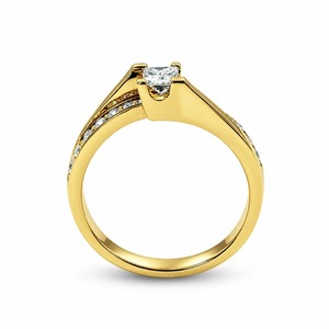 1.10CT Princess Cut <b>Split</b> Shank Pave Diamond Engagement <b>Ring</b> - Product Image 3