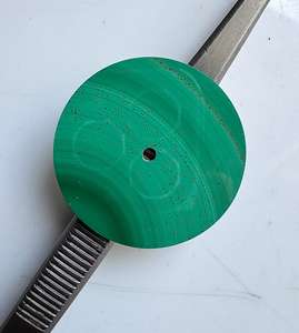 Pièces de cadran en malachite naturelle (cadrans détachés) Taille 28,50 mm Épaisseur 1,50 mm - Product Image 3