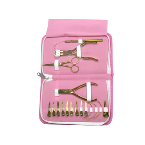 Professional Waterproof Blue Stainless Steel Sustainable Commercial Use Hair Extension Beading Tool Kit <b>Pliers</b> <b>Set</b> Micro Ring - Product Image 2