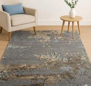 Tapis noué à la main en laine et soie, couleur unie, à poils plats, écologique, antidérapant, adapté aux animaux domestiques, usage commercial, 1 pièce - Product Image 2