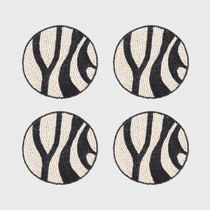 Posavasos de Vidrio con Cuentas Bordadas, Decoración de Cocina, Mantel Individual Tradicional de Cuentas, Hecho a Mano, Acepta Diseño Personalizado, Craftera Exports - Product Image 4