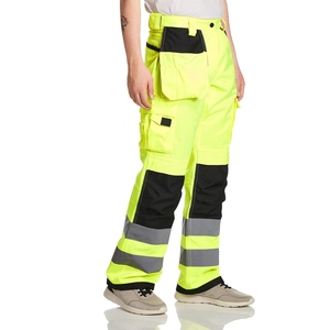 Pantalones de Trabajo de Alta Visibilidad Color Naranja con Franjas Reflectantes y Cierre de Cremallera en las Piernas para Mayor Seguridad - Product Image 5