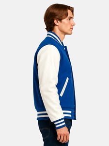 Veste universitaire rouge pour homme, couleur unie, fermeture à boutons, coupe classique, col rabattu, doublure en polyester et coton, style décontracté d'automne - Product Image 6