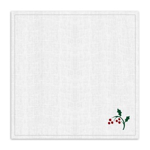 Serviette en coton brodée pour la décoration de table, style classique, serviette pour Noël avec taille et logo personnalisés - Product Image 2
