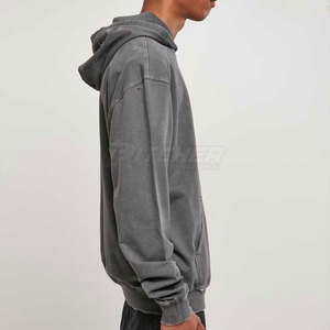 Stylish Washed Distressed <b>Hoodie</b> For Men Premium Casual Streetwear Pullover With Soft Comfort - Product Image 4