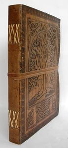 Diario de cuero tamaño B5 Vintage hecho a mano Tapa dura Premium Árbol de la vida en relieve intemporal Oficina escritura cuaderno regalo - Product Image 6