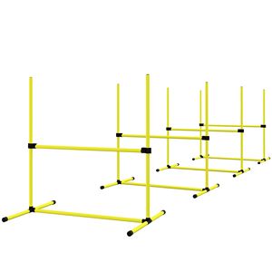 Set di 4 Barre Regolabili in Altezza per Allenamento di Agilità per Cani con Borsa Gialla Inclusa - Product Image 1