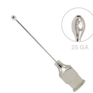 Welsh Cortex Aspirating Cannula Flat <b>Olive</b> Tip Straight 25G Ophthalmic Cortex <b>Removal</b> Instrument Cataract Surgery Tool - Product Image 1