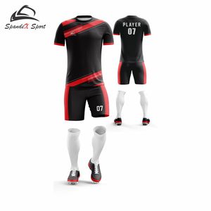 Uniformes de Portero de Fútbol Personalizados, 100% Poliéster, Impresión Digital, Transpirables, de Secado Rápido, Manga Corta, Ajustados, Servicio OEM - Product Image 4