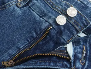 Jeans Azules Personalizados 100% Algodón Lavado, Cintura Media, Corte Recto, Ajuste Regular, Estilo Retro, Casual y Moderno para Mujer - Product Image 4