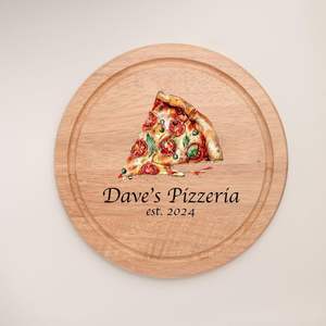 Assiette à steak et à pizza en bois écologique |   Assiette ronde en bois de qualité alimentaire - Product Image 4