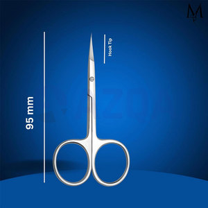 Ciseaux à cuticules en acier inoxydable, ciseaux de précision à pointe fine pour la manucure, la pédicure, les soins des cuticules, outil de toilettage - Product Image 2